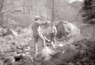 Big George and Eldon Clayton at Emigrant Creek